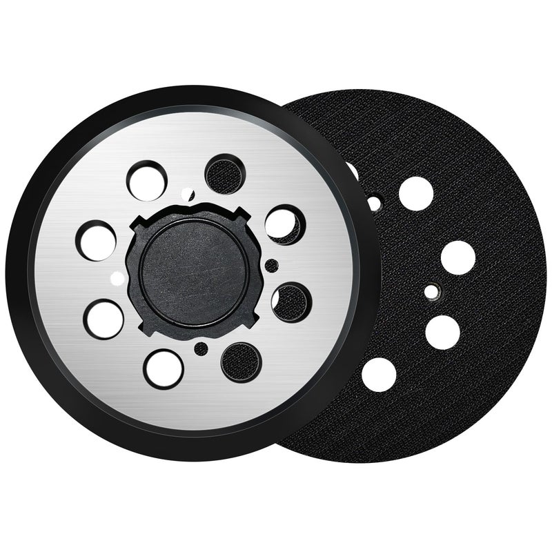 Quadafy 1 Pack 5" Sander Pad for Dewalt DWE642, 6421K, DWE6423 6423K DCW210B, 8 Hole Hook and Loop Orbital Replacement Pad with 4 Screw Holes, Orbital Sander (1Pack Metal) - Image 1